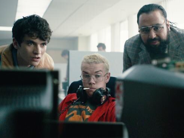 Fionn Whitehead, Will Poulter and Asim Chaudry in Black Mirror: Bandersnatch