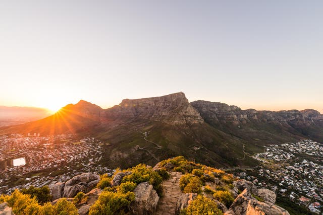 Catch sunrise over Table Mountain on a January trip