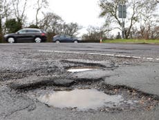 ‘Shocking’ rise in number of potholes on Britain’s roads warns RAC