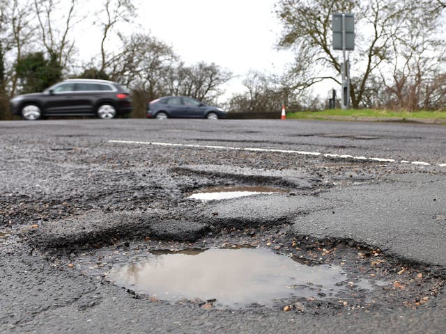 Broken Britain: in an average year, a million potholes are reported by members of the public to local authorities