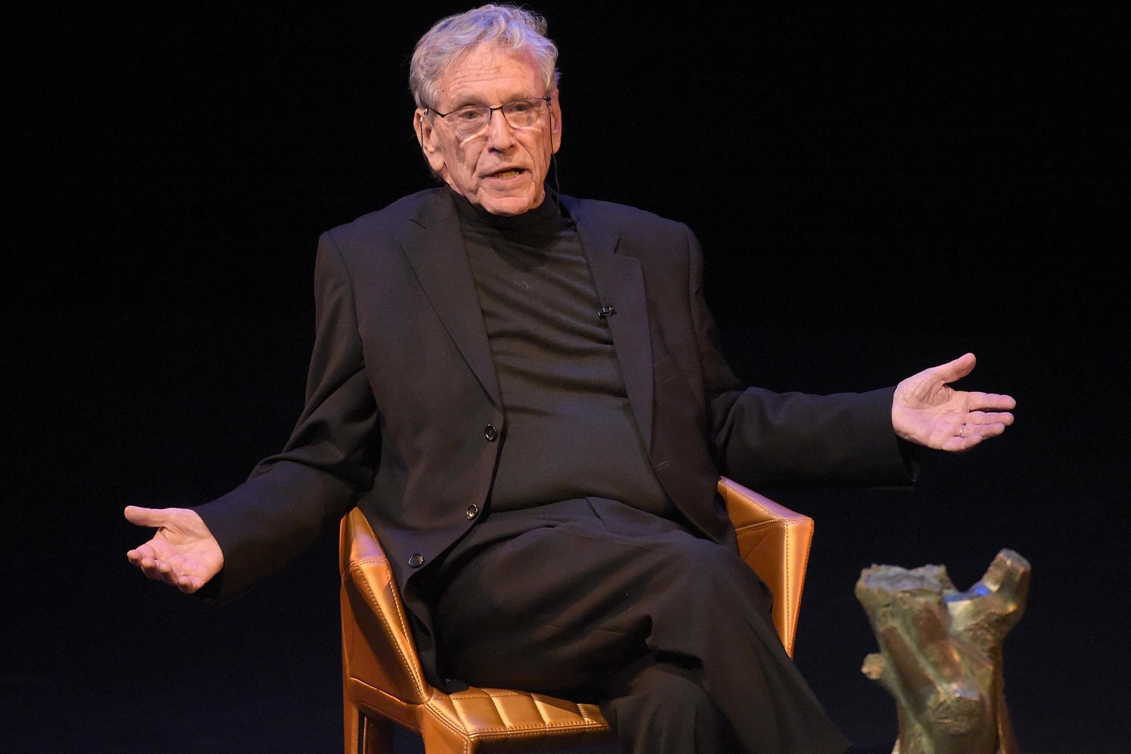 Author Amos Oz attends the UCLA Younes &amp; Soraya Nazarian Center For Israel Studies 5th Annual Gala at Wallis Annenberg Center for the Performing Arts on 5 May 5, 2015 in Beverly Hills, California. (Photo by Jason Kempin/Getty Images)