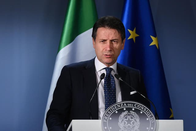 Italian Prime Minister Giuseppe Conte says he supports an end to Saudi arms sales