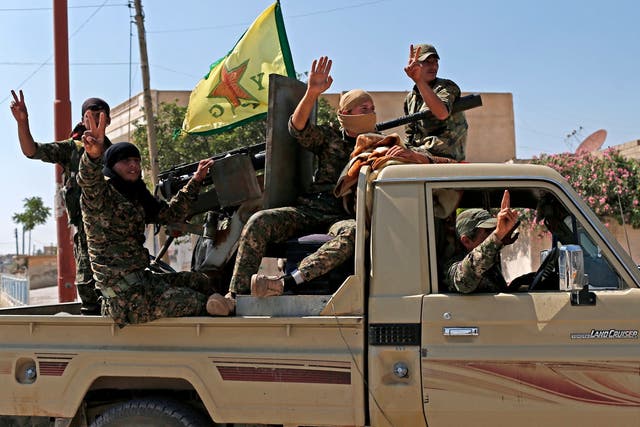 Kurdish YPG fighters in Syria