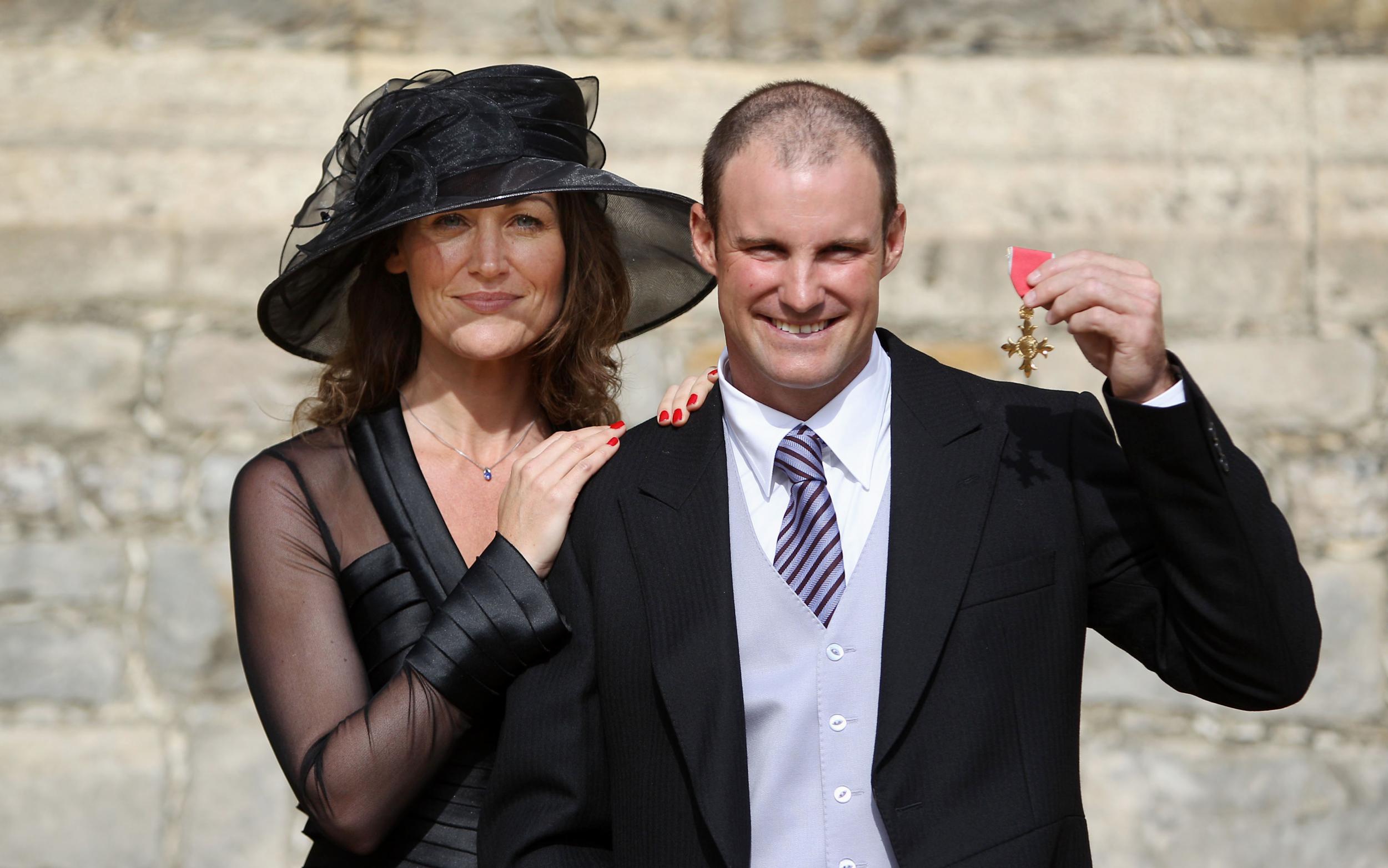 Andrew Strauss with his wife Ruth