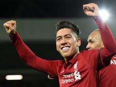Firmino hits three as Liverpool thump Arsenal to extend lead at top