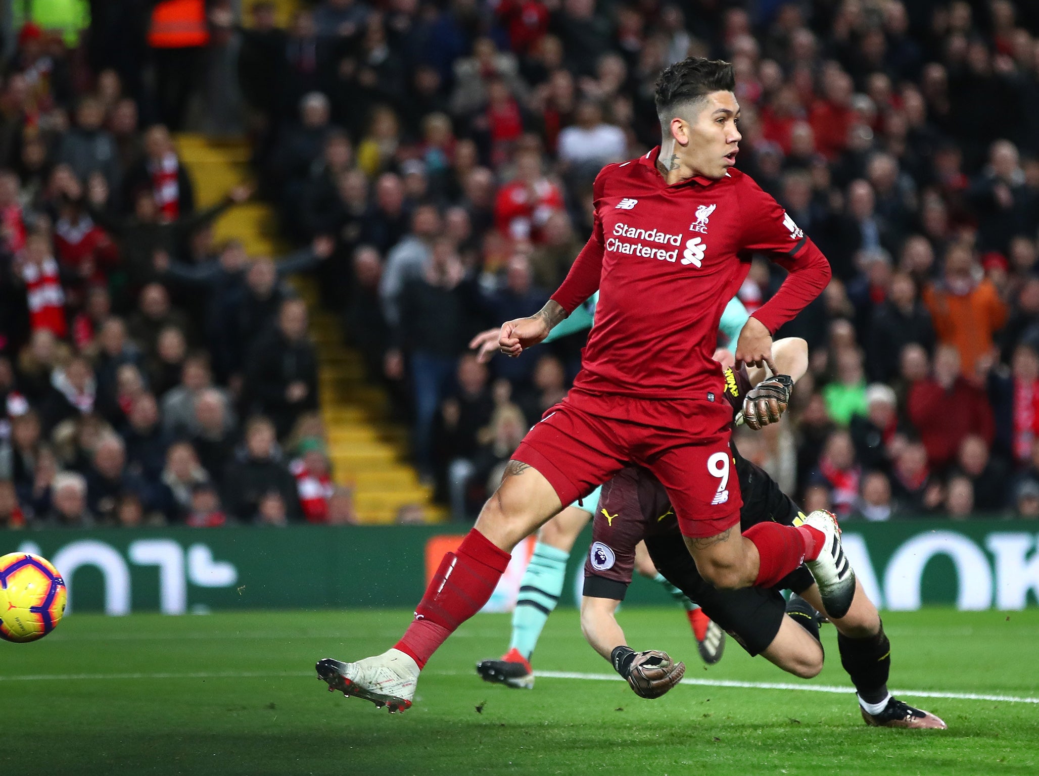 Roberto Firmino scored a quickfire double