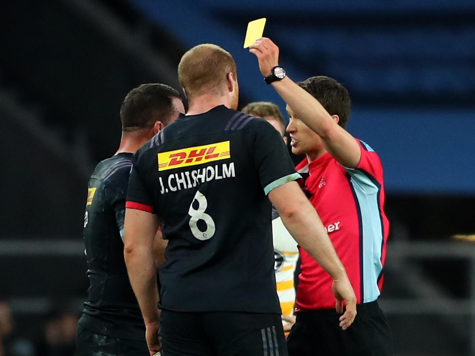Dave Ward was shown a yellow card for treading on Thomas Young