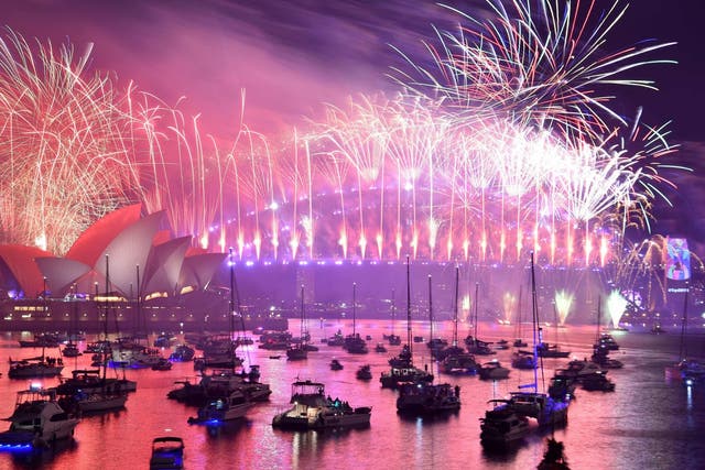 New Year's Eve fireworks erupt over Sydney's iconic Harbour Bridge