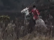 Huntsman appears to beat protester with whip during Cheshire hunt