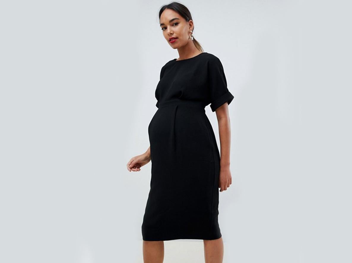 Meghan Markle wore this exact dress during a recent trip to New Zealand - ASOS Design Maternity Wiggle Midi Dress, £38, ASOS