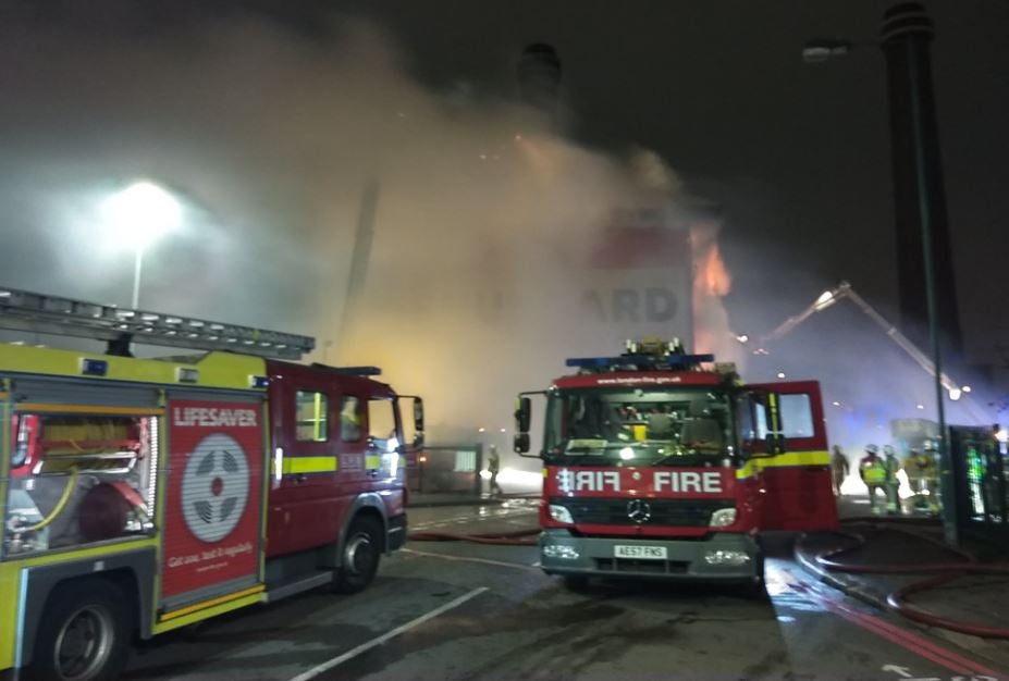 More than 100 firefighters attended the scene after the blaze broke out shortly before 8pm on New Year's Eve