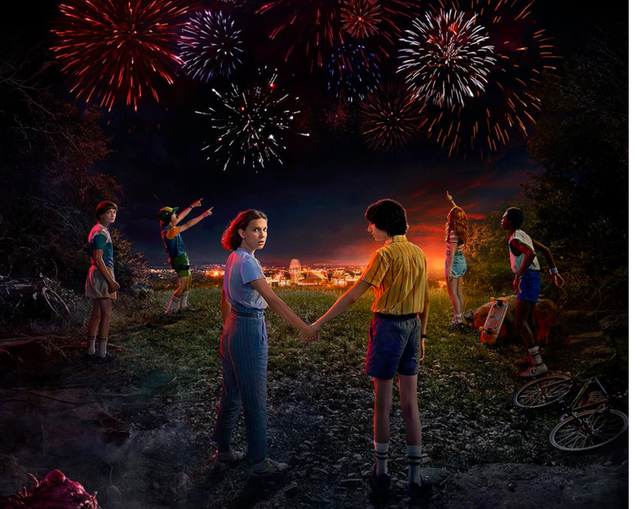 The poster teasing season 3 of Netflix's hit show, Stranger Things