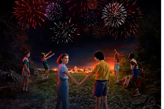 The poster teasing season 3 of Netflix's hit show, Stranger Things