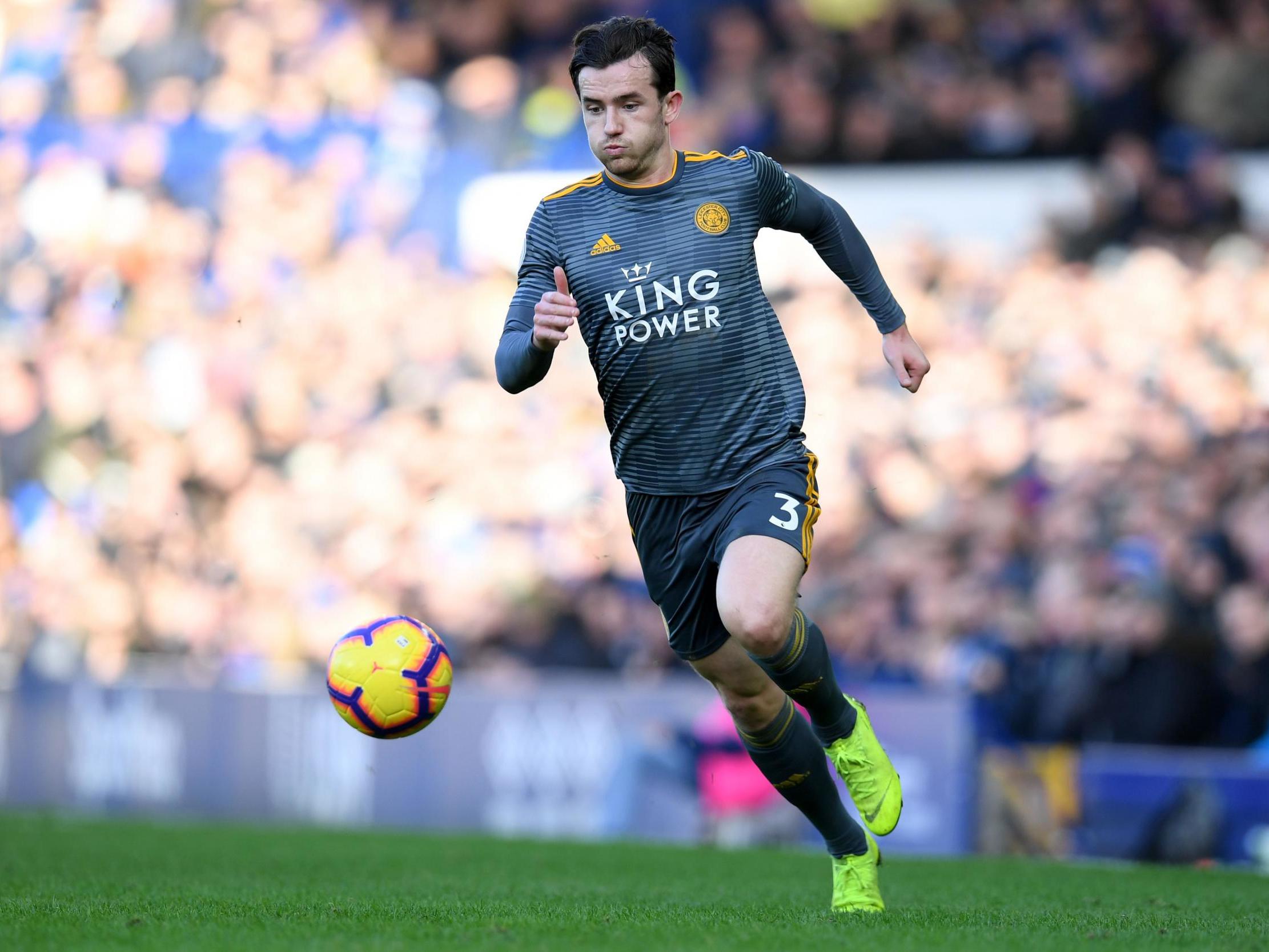 Ben Chilwell makes his way down the wing for Leicester