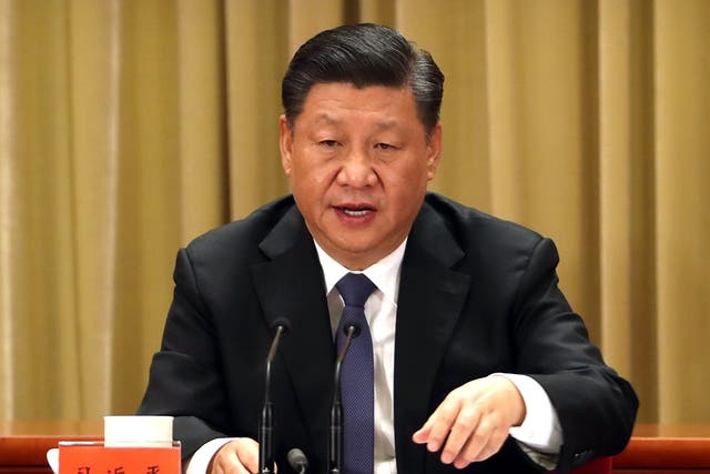 Chinese president Xi Jinping speaks during an event to commemorate the 40th anniversary of the Message to Compatriots in Taiwan at the Great Hall of the People in Beijing on 2 January 2019