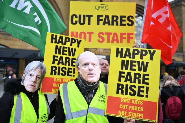 Rail fares have increased by over 3 per cent in England and Wales