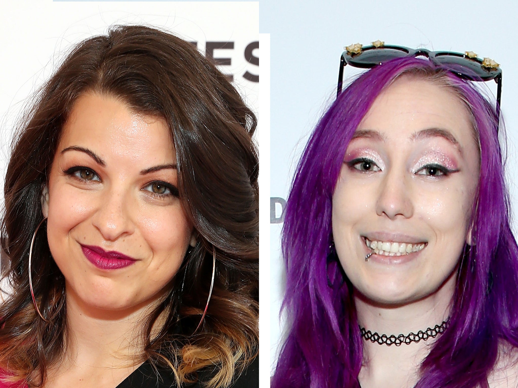 Anita Sarkeesian (L) cancelled a speech after being threatened during the Gamergate scandal, which saw outrageous claims made against Zoe Quinn (R)