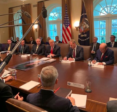 Trump holds cabinet meeting with Game of Thrones sanction poster