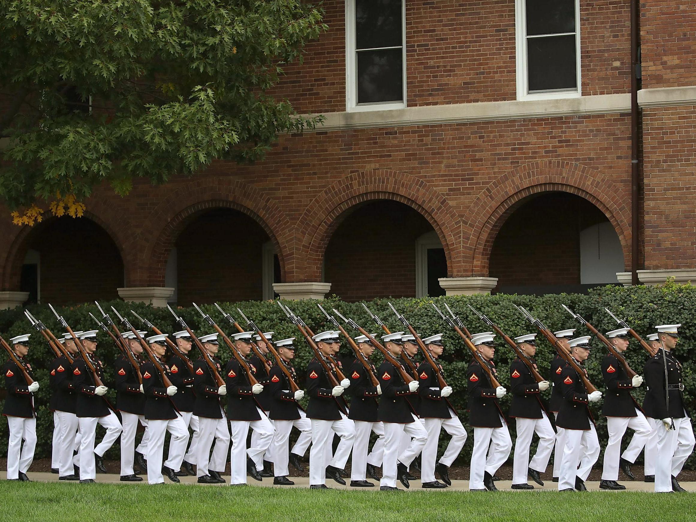 Pictured: Marine barracks on 23 October 2017 in Washington
