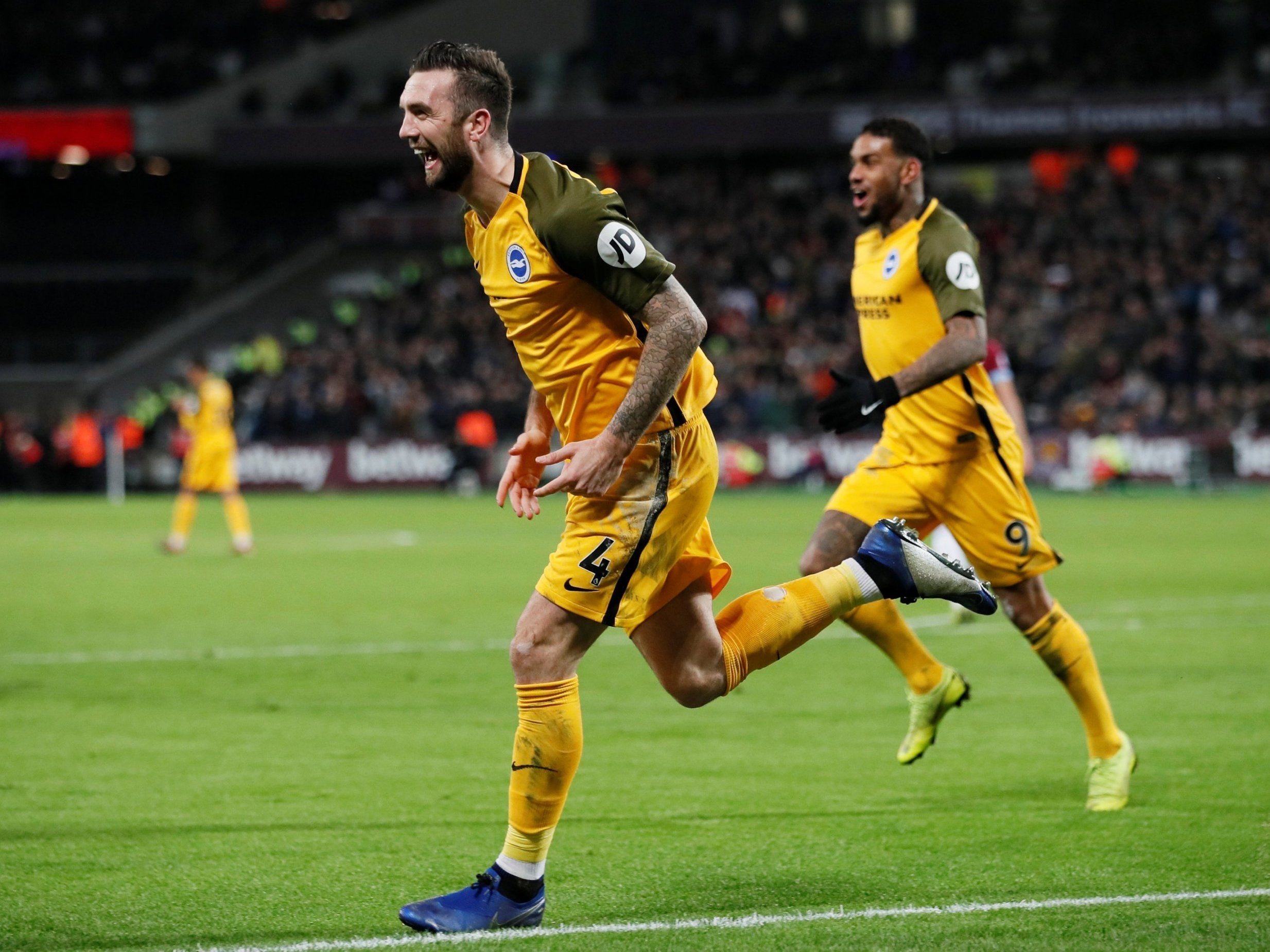 Shane Duffy doubled Brighton's lead