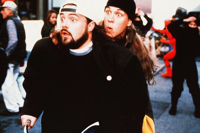 Kevin Smith and Jason Mewes in 'Jay and Silent Bob Strike Back'