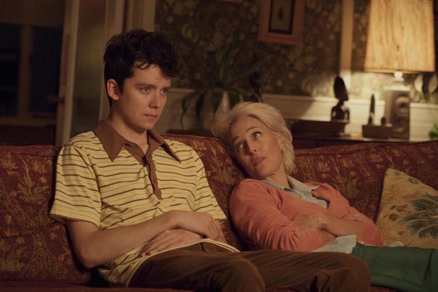 Asa Butterfield and Gillian Anderson in ‘Sex Education’