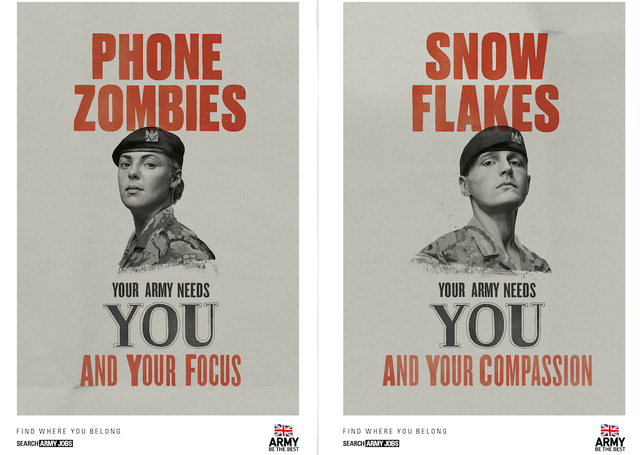 ‘Snowflakes’ and ‘phone zombies’ are the recruits the army of 2019 is hoping for