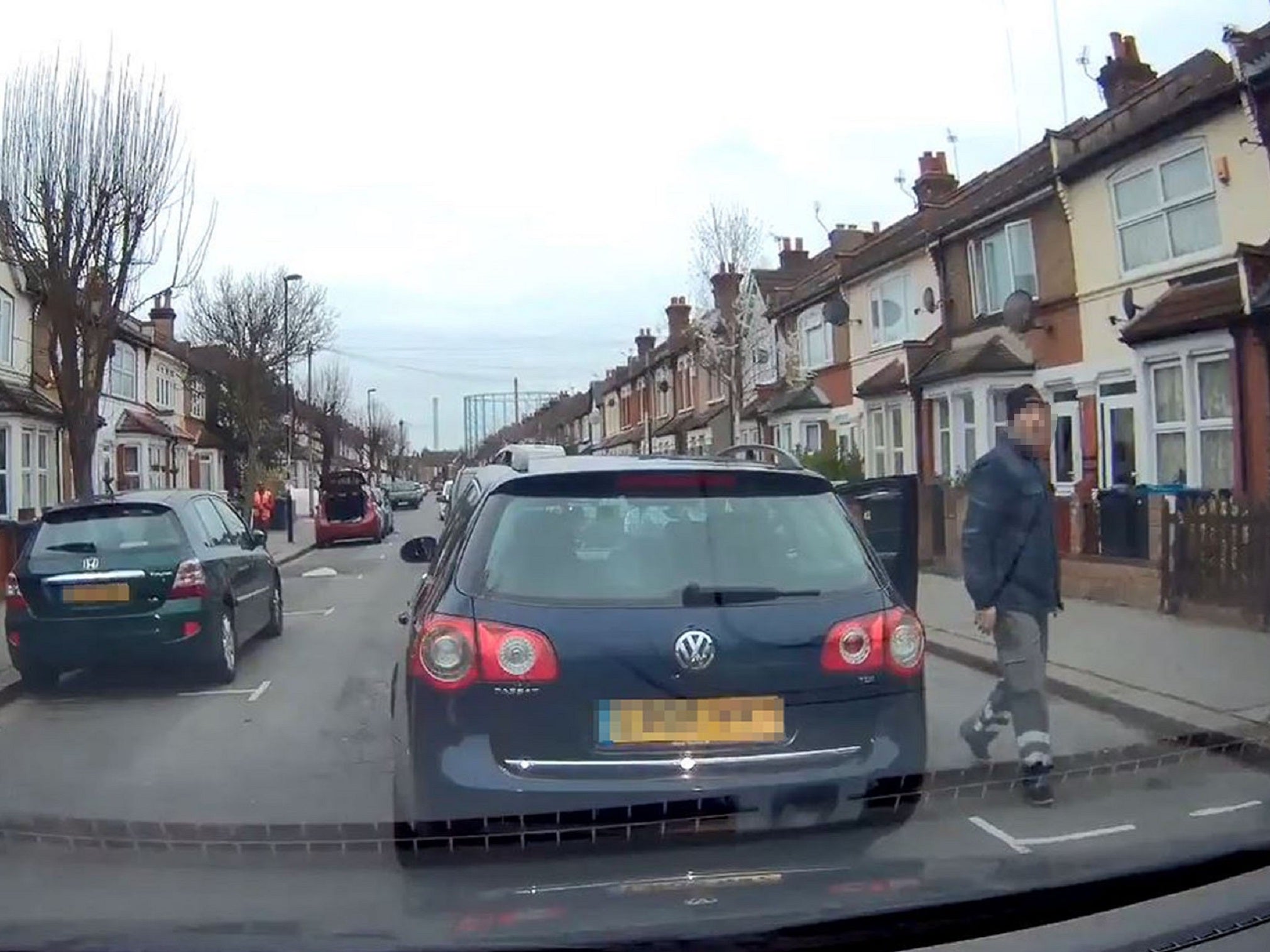 Mustafa Aptish was told to go back to his own country by an angry motorist who claimed he had cut him up in Sutherland Road, Croydon, on 31 December, 2018. Mr Aptish captured the incident on his dashcam footage.