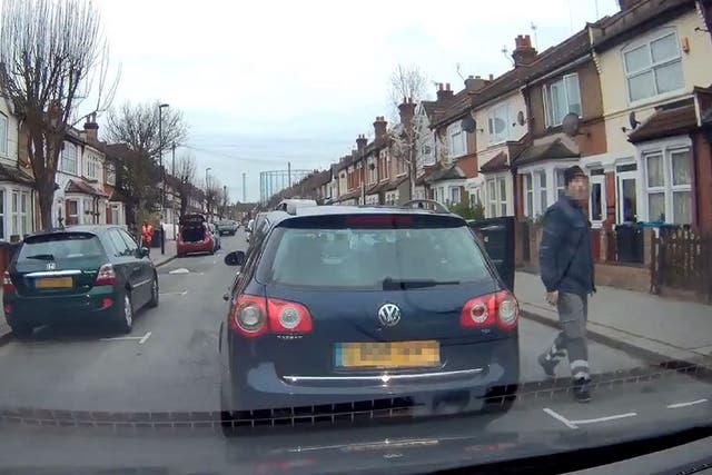 Mustafa Aptish was told to go back to his own country by an angry motorist who claimed he had cut him up in Sutherland Road, Croydon, on 31 December, 2018. Mr Aptish captured the incident on his dashcam footage.