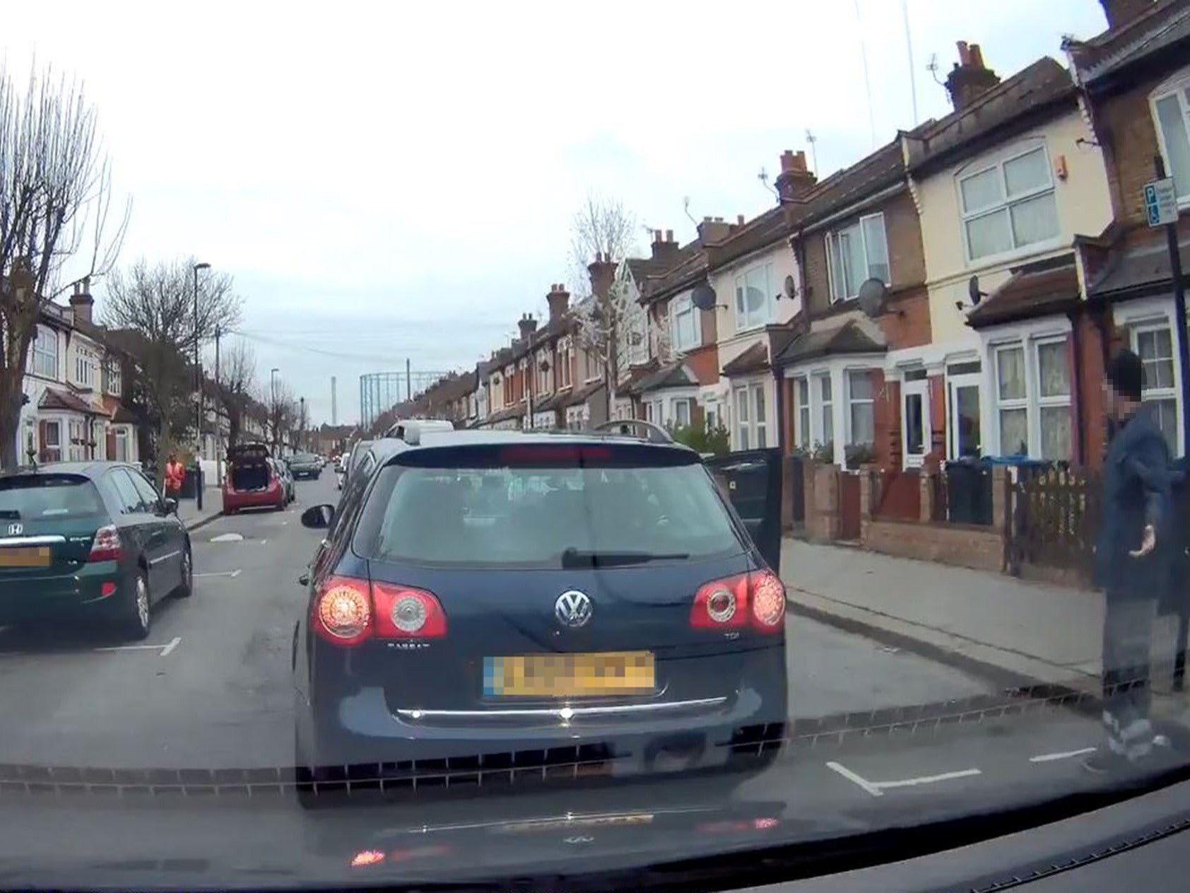 Mustafa Aptish was told to go back to his own country by an angry motorist who claimed he had cut him up in Sutherland Road, Croydon, on 31 December, 2018. Mr Aptish captured the incident on his dashcam footage.