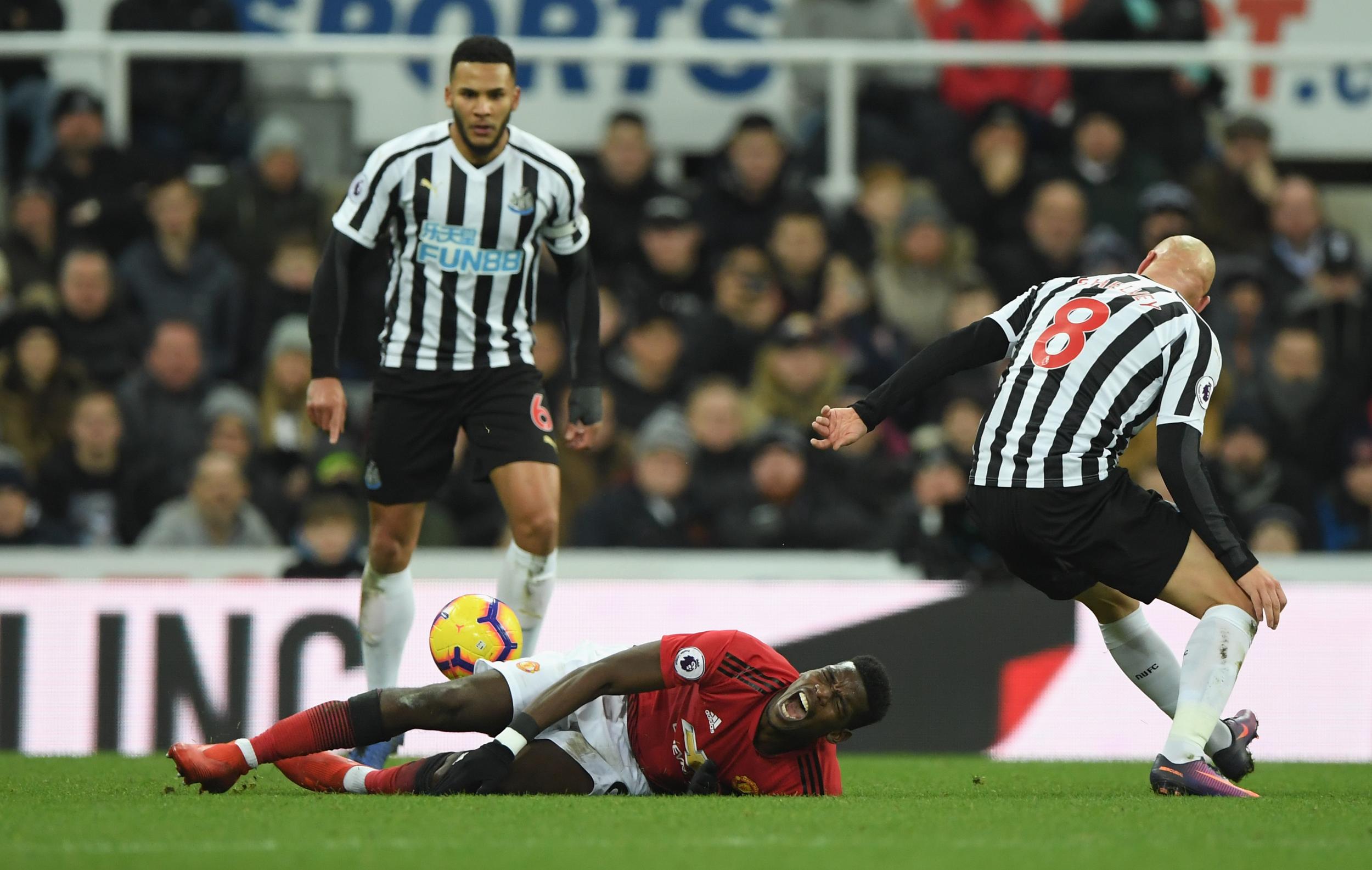 Shelvey was unmoved despite his foul on Pogba