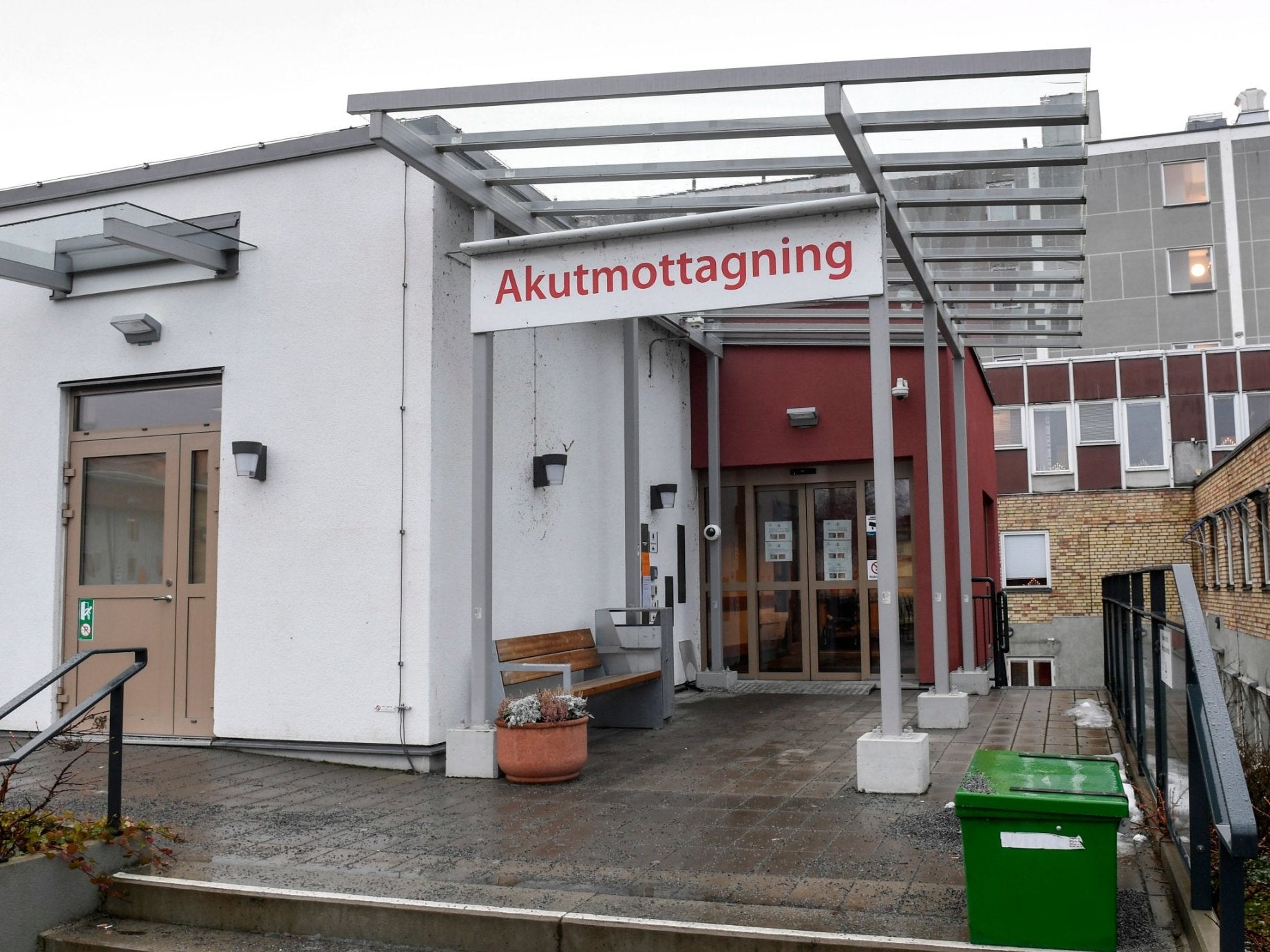 The hospital in Enkoping, Sweden, where the patient was first admitted