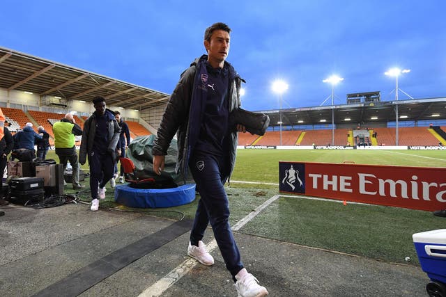 Laurent Koscielny is out for Arsenal after pulling up during the warm-up