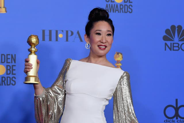 Sandra Oh at the 2019 Golden Globes