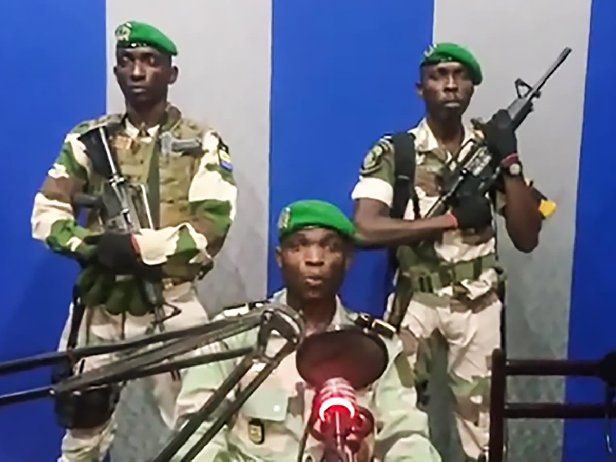 Gabon coup: Soldiers seize national radio station and declare intention to ‘restore democracy’