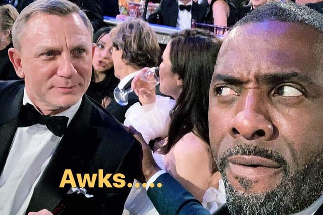 Idris Elba shared this image as part of his Golden Globes story on Instagram