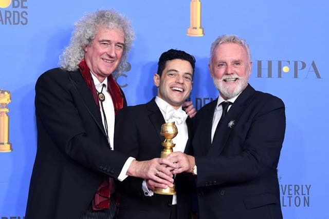 Brian May, Rami Malek and Roger Taylor at the 76th Annual Golden Globe Awards