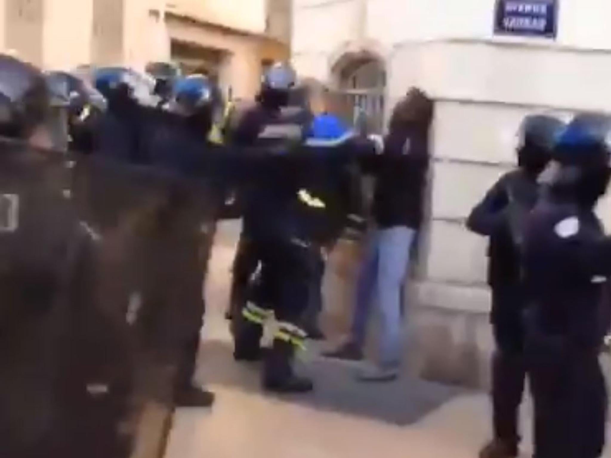 Didier Andrieux was filmed punching the demonstrator in the city of Toulon on Saturday