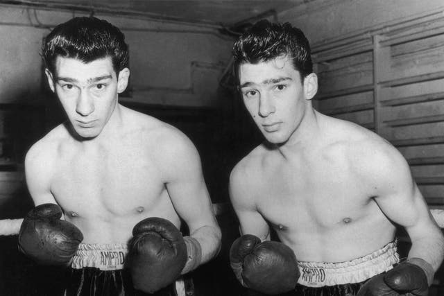 Ronnie (left) and Reggie began their careers in the boxing ring