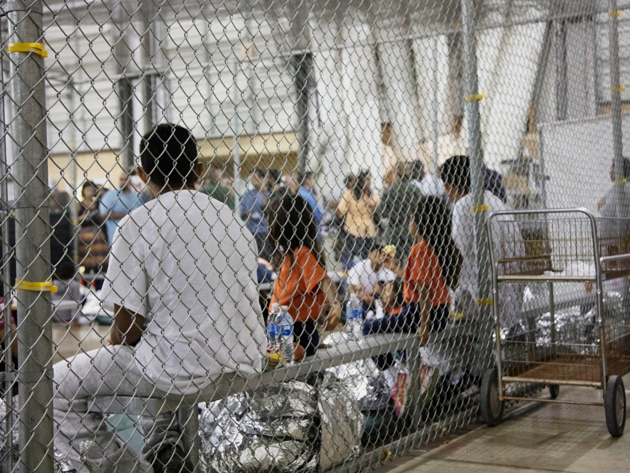 One of the cages at a Texas facility