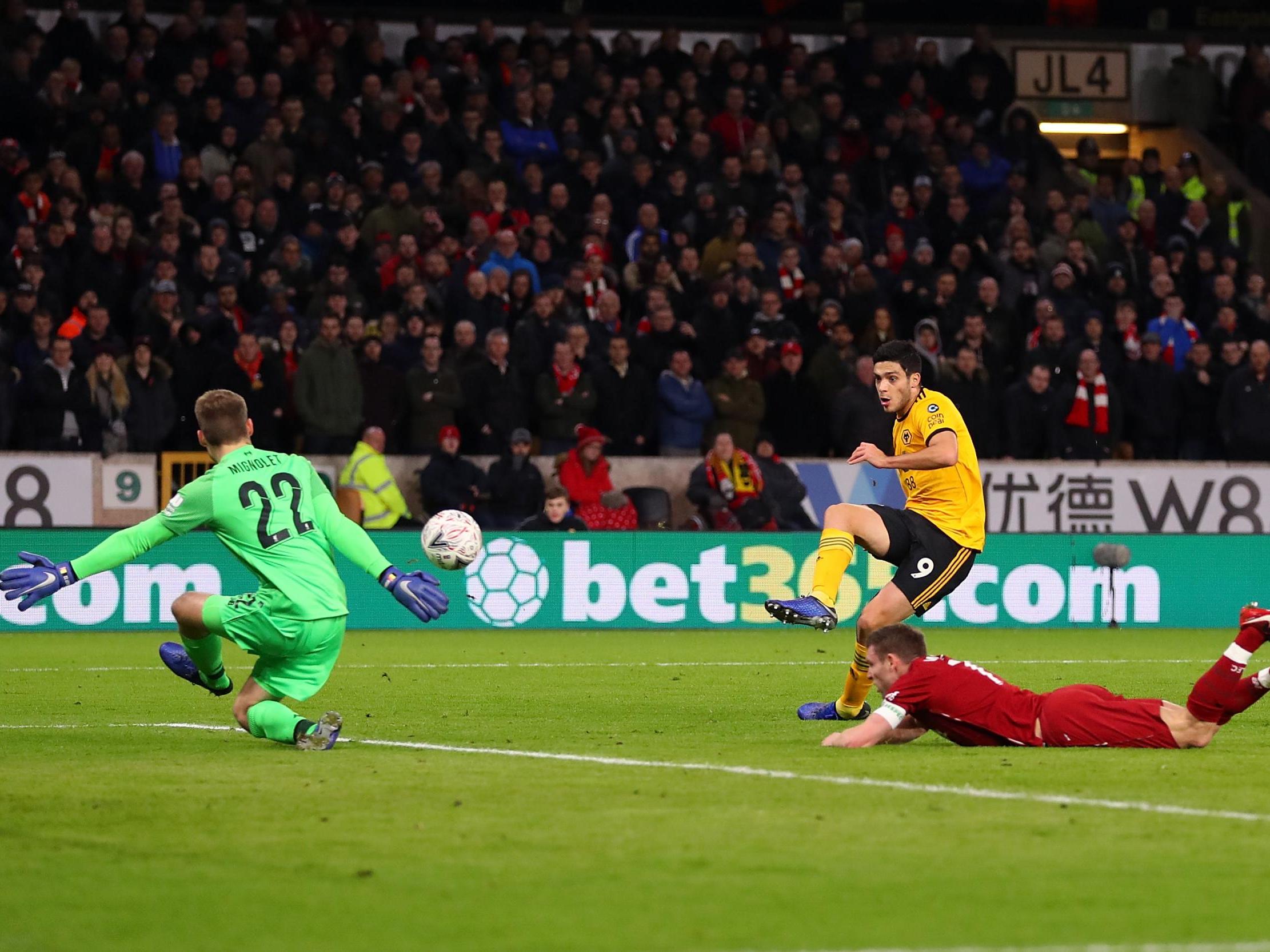 Raul Jimenez opened the scoring against Liverpool