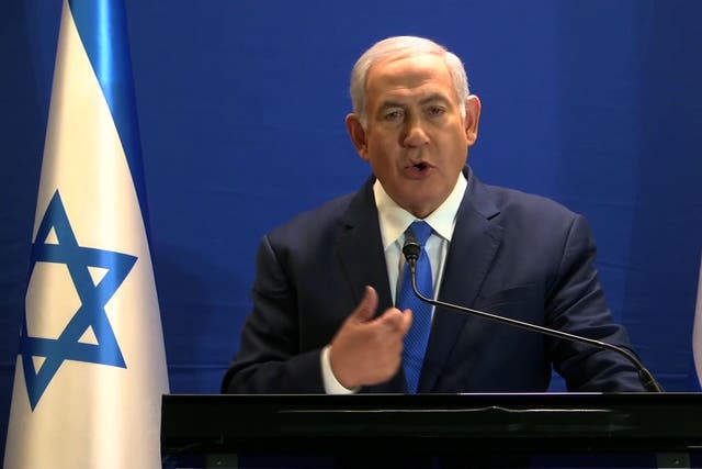 Benjamin Netanyahu maintains his innocence, saying he is a victim of a political witch-hunt during a live statement at the PM’s office in Jerusalem on Monday