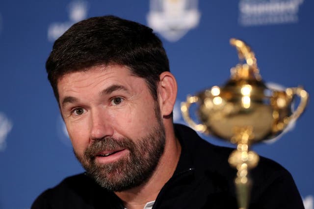 Padraig Harrington during the announcement after being appointed as the European Ryder Cup Captain