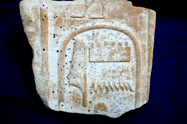 The lost relief with cartouche of King Amonhotep I was stolen in 1988 and found on display at a London auction house last year
