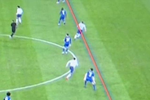 Chelsea's video analysis appears to show Harry Kane in an offside position