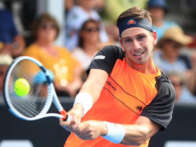 Cameron Norrie in action against Joao Sousa