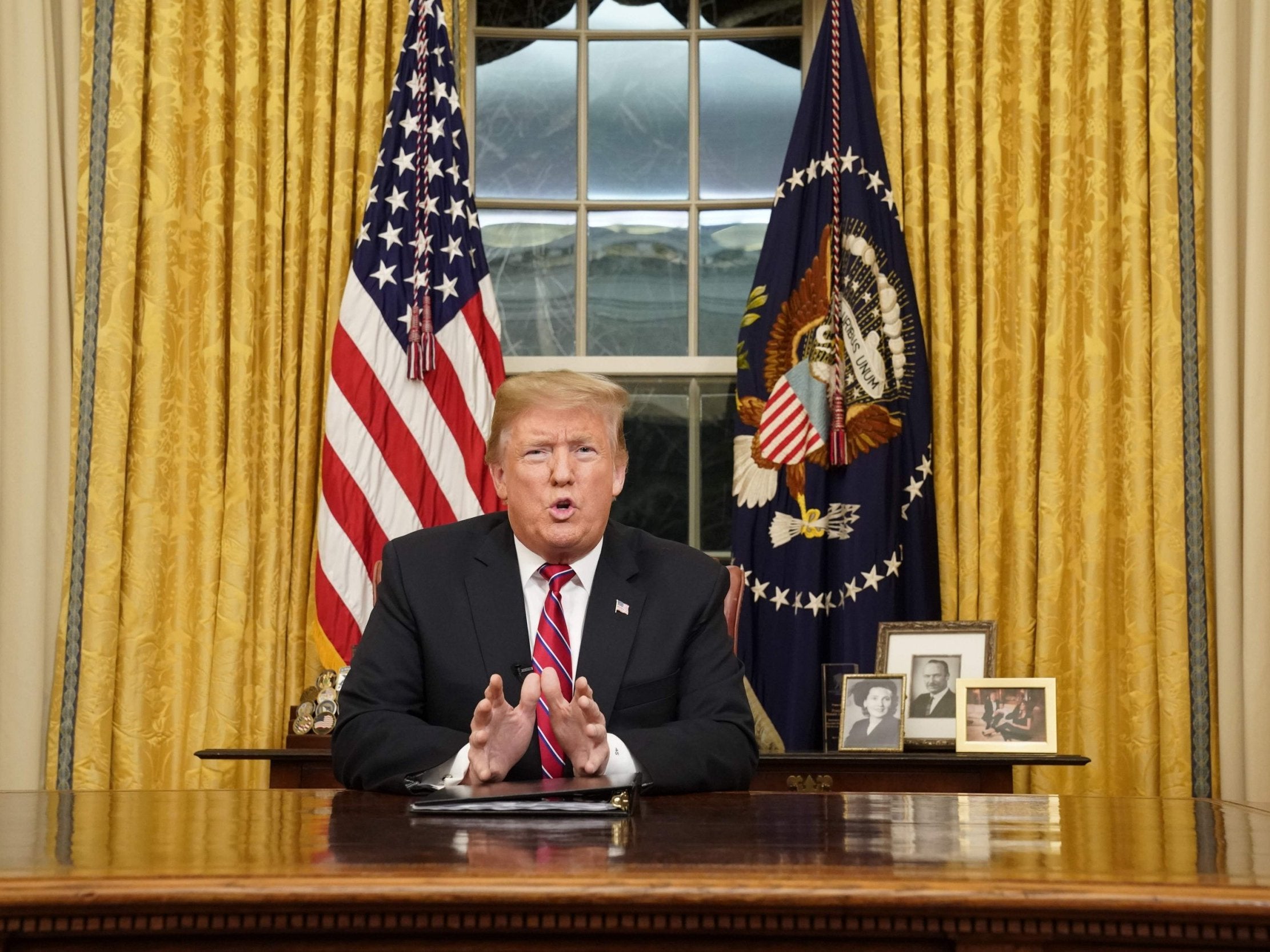 US President Donald Trump delivers a televised address to the nation on funding for a border wall