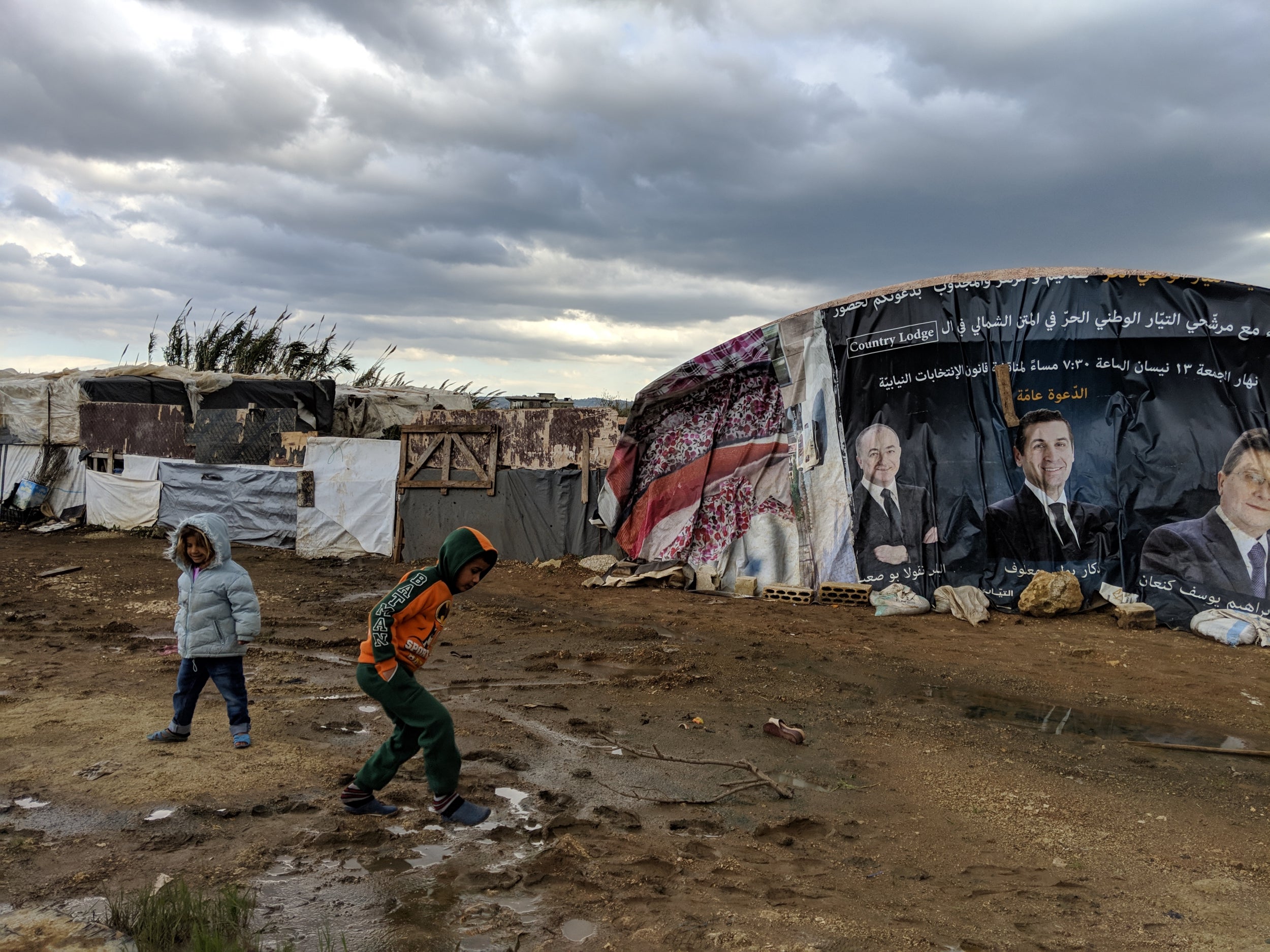 An informal camp for Syrian refugees in Lebanon