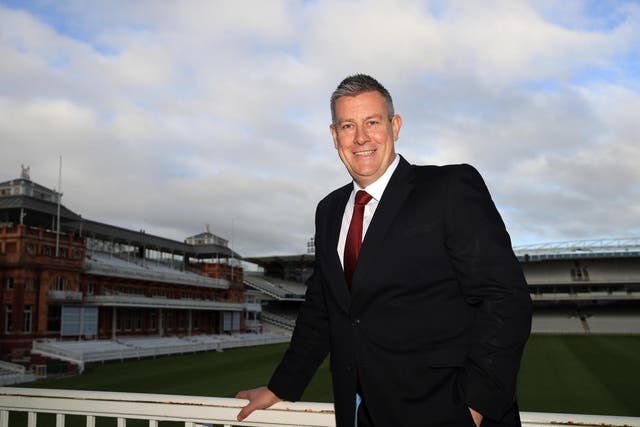 Ashley Giles poses at Lord's after being unveiled as England new director of cricket