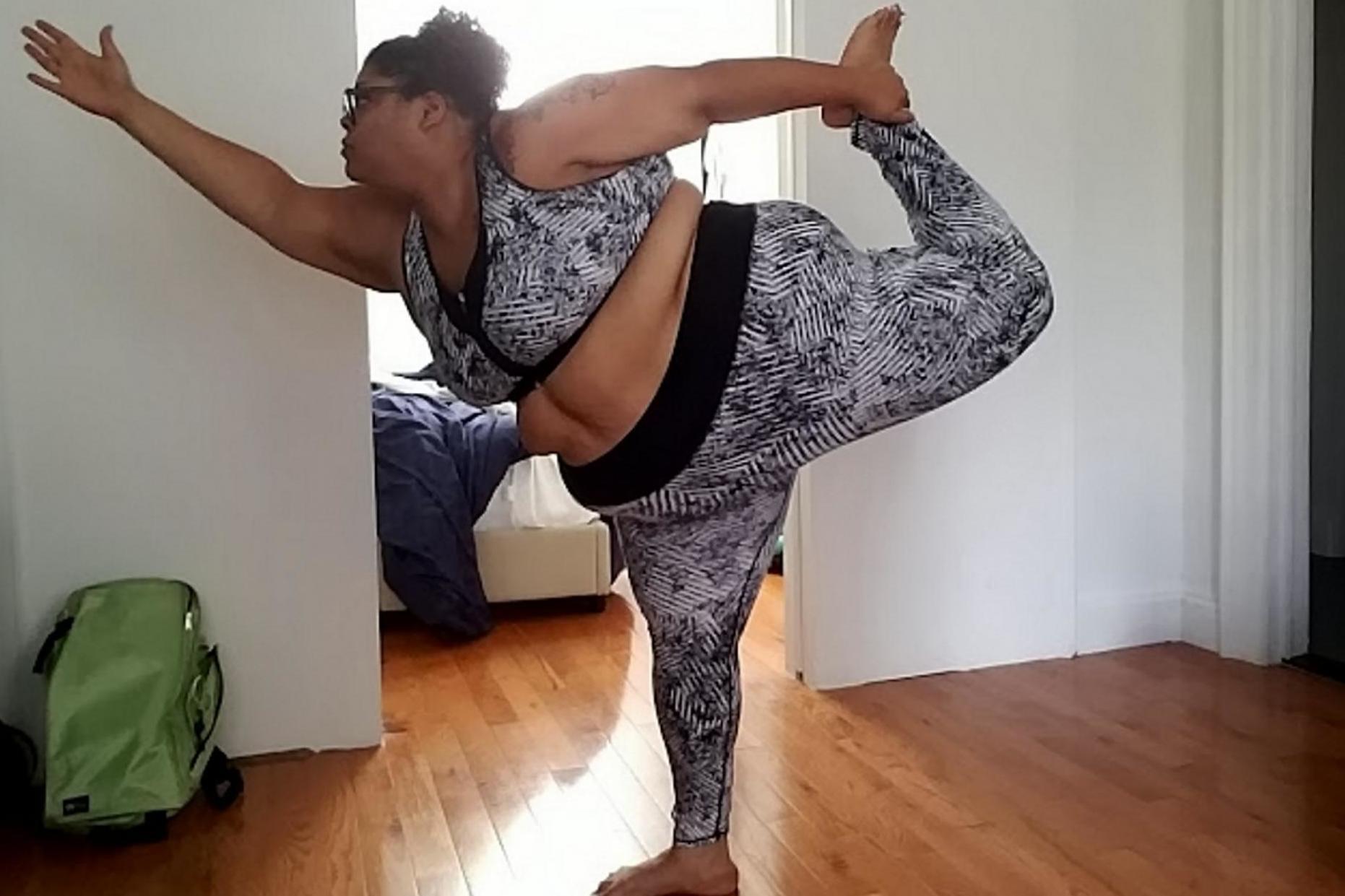 Plus-size woman becomes yoga teacher after noticing lack of